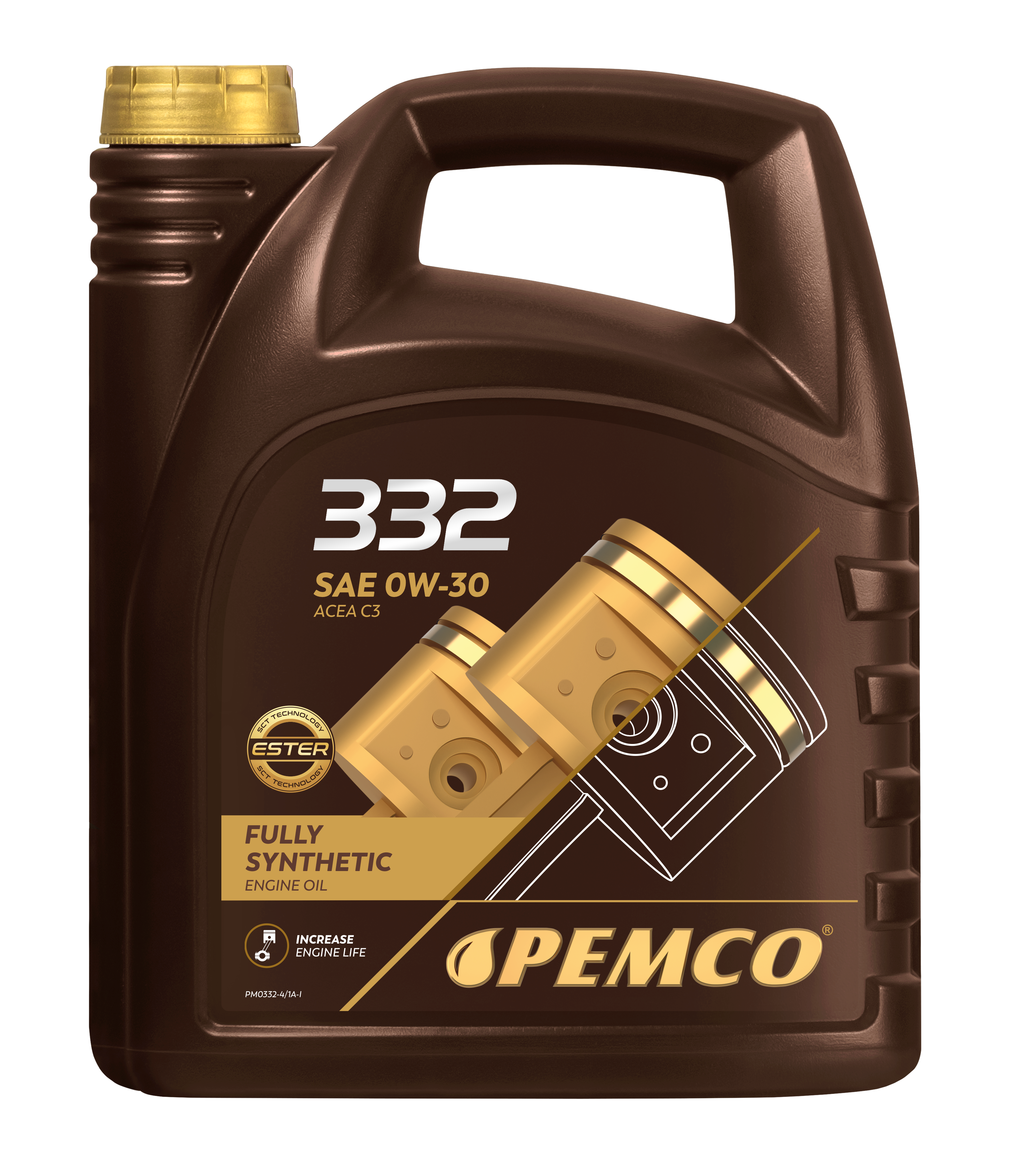 0W-30 SN , C2/C3 4л (PAO синт. мотор. масло) - PEMCO PM0332-4