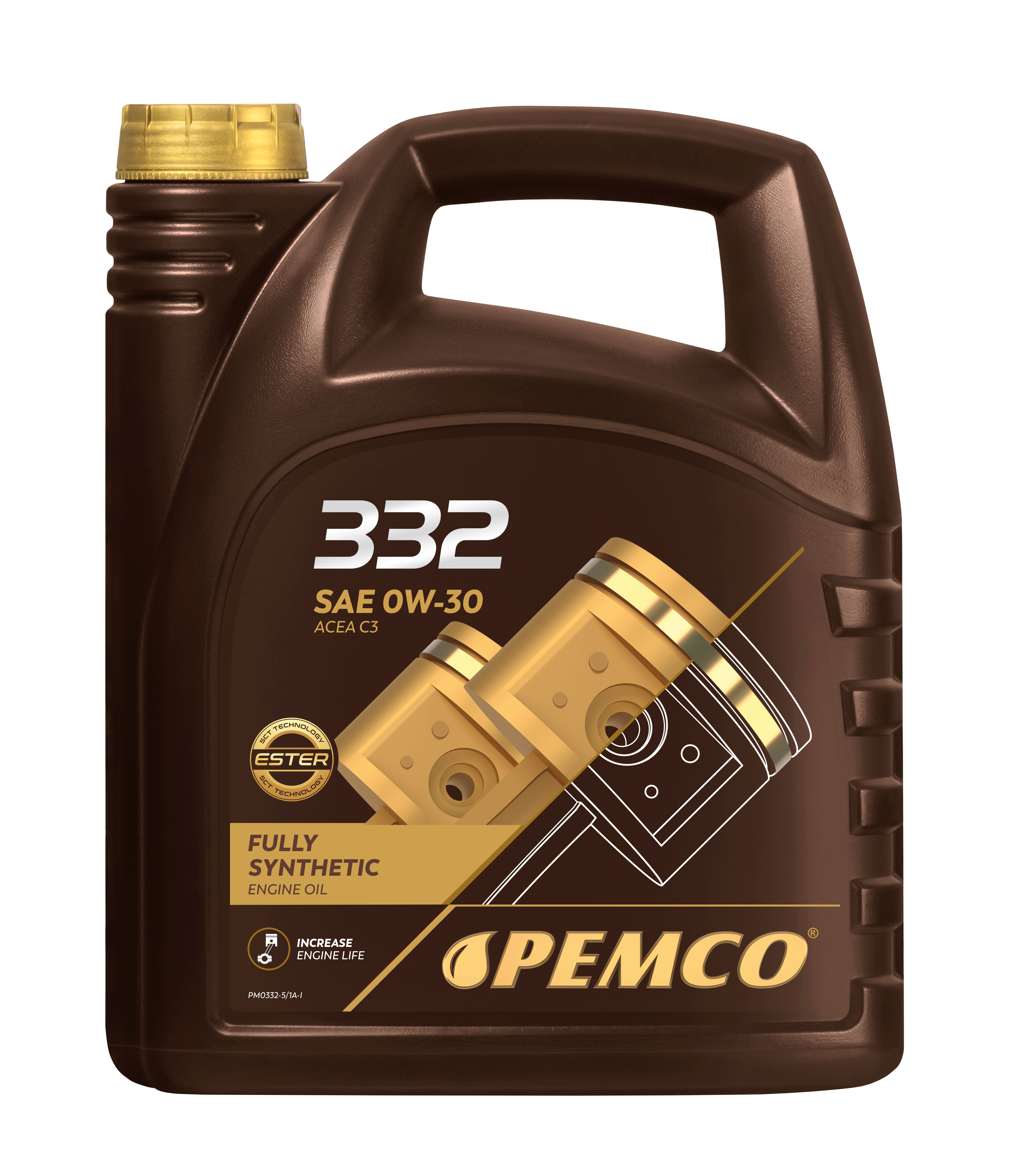 0W-30 SN , C2/C3 5л (PAO синт. мотор. масло) - PEMCO PM0332-5
