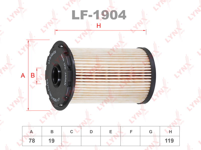 Фильтр топливный - LYNXauto LF-1904