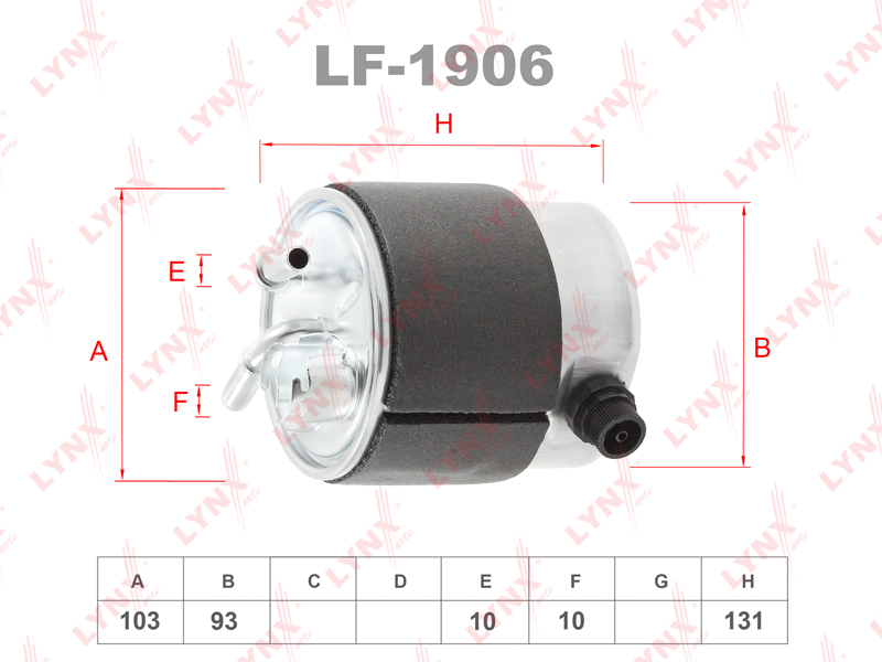 Фильтр топливный - LYNXauto LF-1906