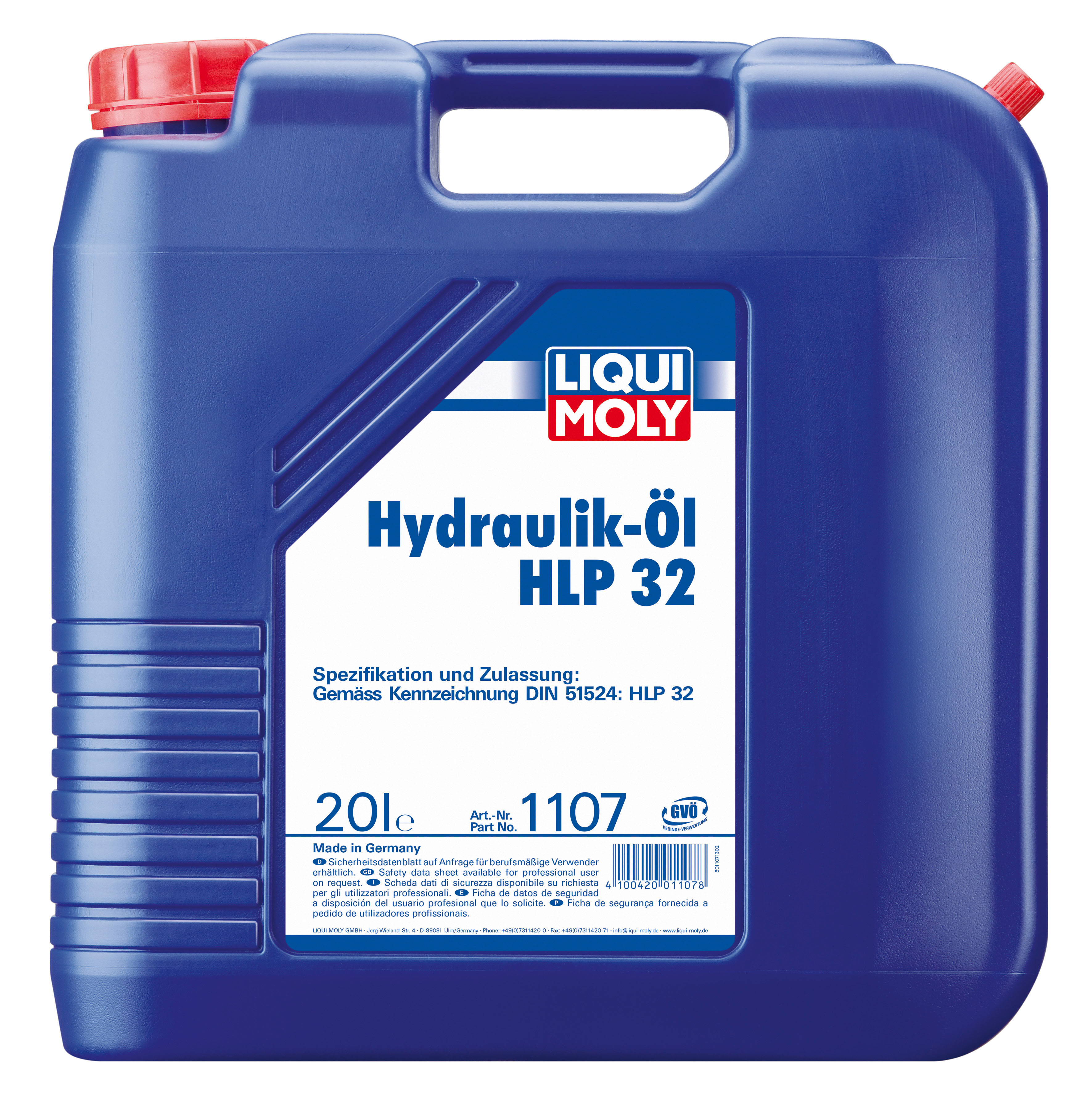 ISO VG 32 HYDRAULIKOIL HLP 20л (мин.гидравл.масло) - Liqui Moly 1107