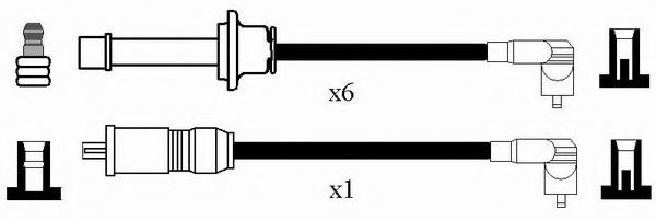 Комплект высоковольтных проводов - NGK 0520