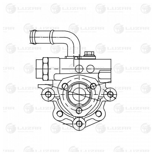 Насос ГУР для а/м VW Transporter (03-)/Caravelle (03-) 1.9D/2.0D - Luzar LPS 1804