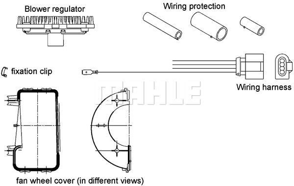 Регулятор и резистор вентилятора кондиционера - Mahle ABR 23 000P